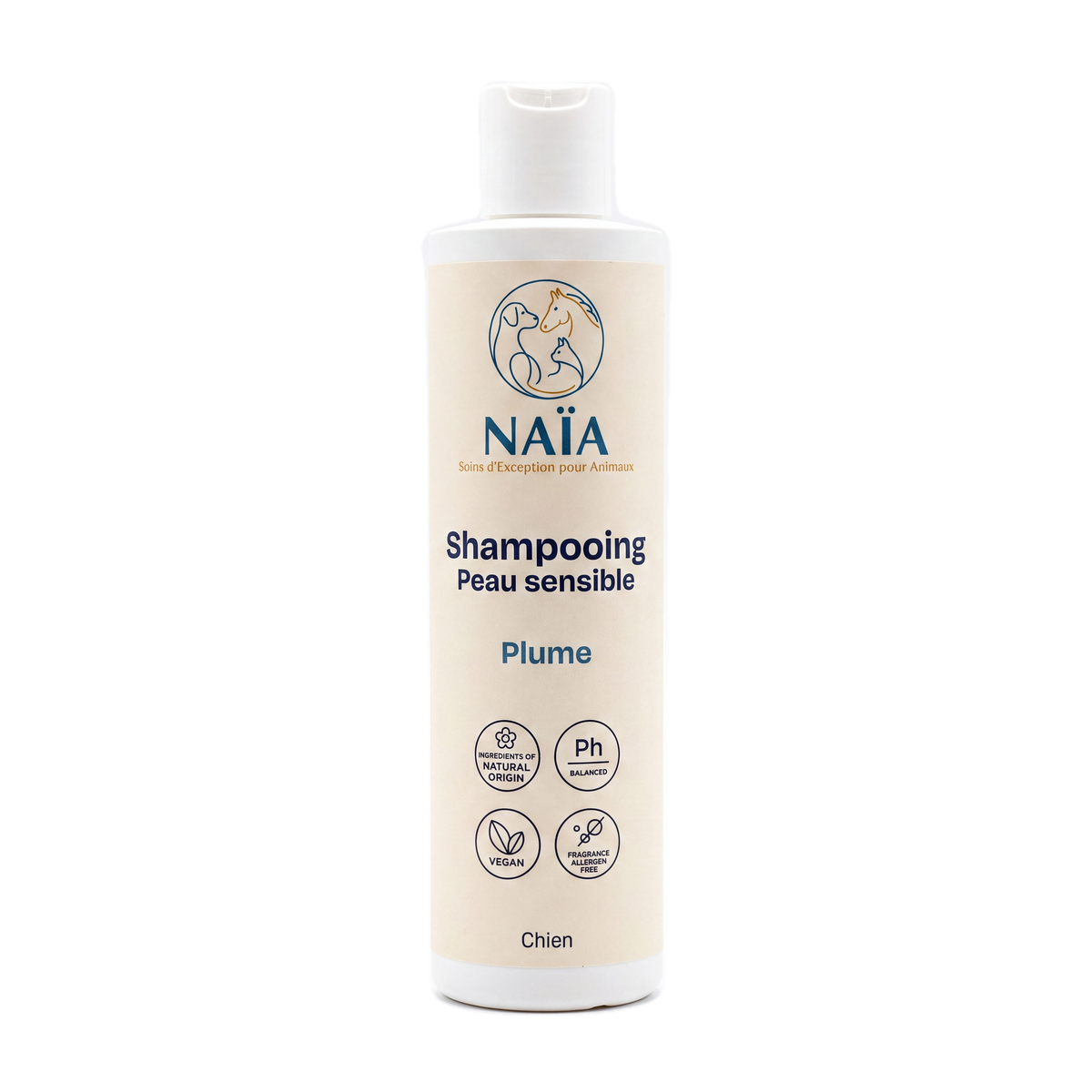 naïa shampooing peau sensible plume — shampooing pour chien