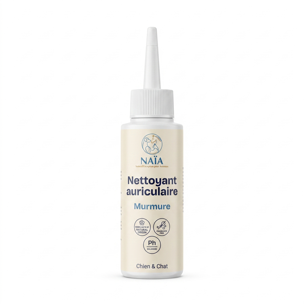 NAÏA Nettoyant auriculaire Murmure — solution de nettoyage des oreilles, chien et chat